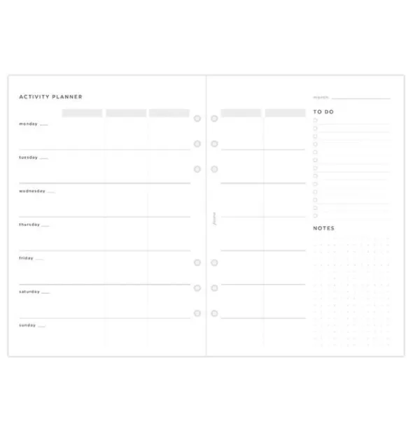 Activity Planner Refill - A5 (14,8x21cm)