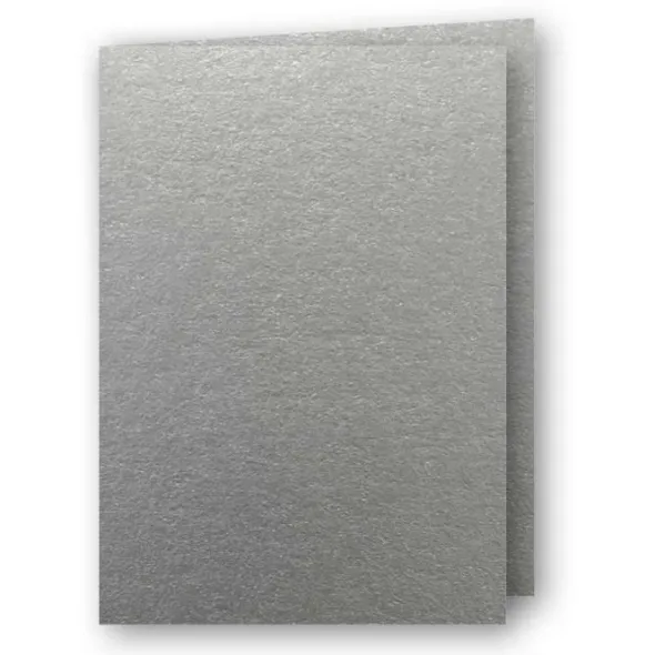 A5 Kort dubbla 5-pack 220g Silver