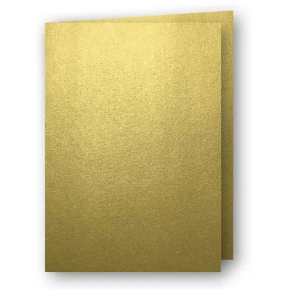 A6 Kort dubbla stående 5-pack 220g Guld