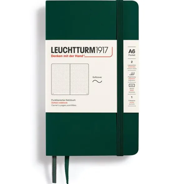 Anteckningsbok Leuchtturm1917 Soft A6 Forest Green dotted