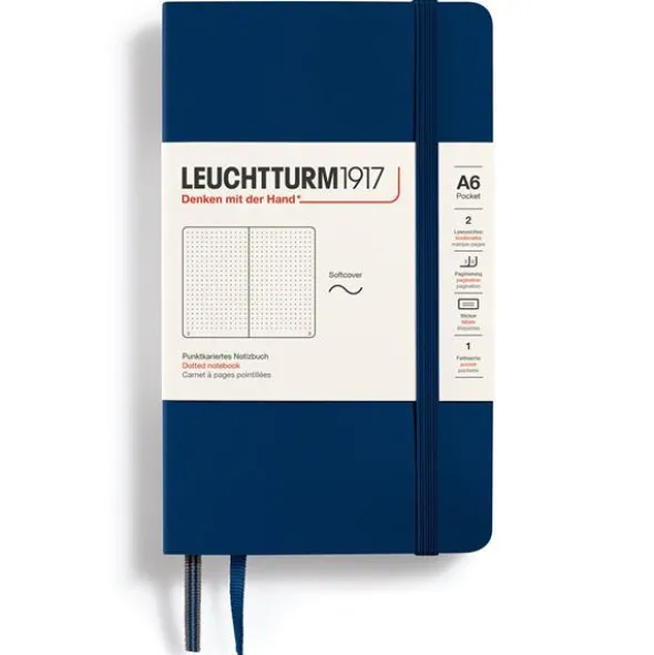 Anteckningsbok Leuchtturm1917 Soft A6 Navy dotted