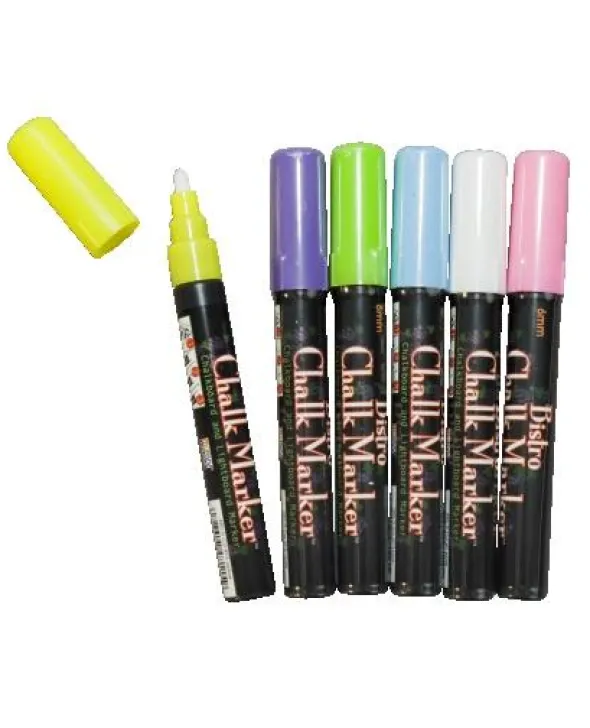 Blackboard Chalk Markers 6-pack Fluor