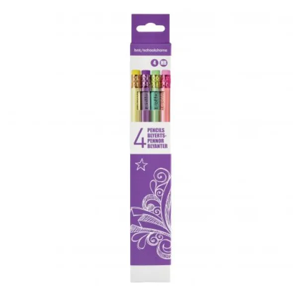 Blyertspennor Radertopp 4-pack Pastell