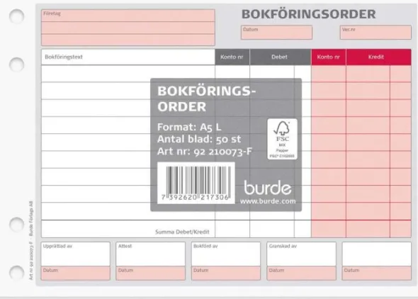 Bokföringsorder A5L