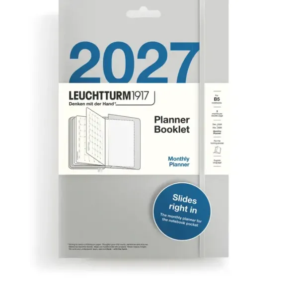Booklet Monthly Planner 2027 B5