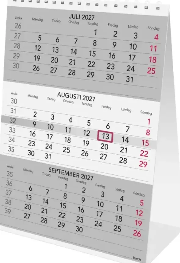 Bordskalender Triplaner 2027