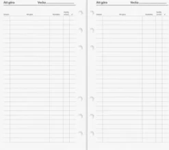 Burde Regent Systemkalender svart konstläder 2027