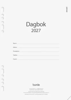 Business kalendersats Dagbok 2027 135x205 mm