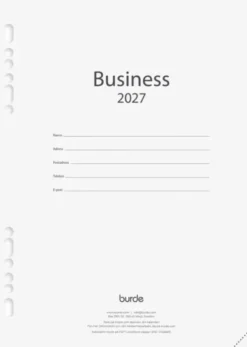 Business kalendersats 2027 (Hålad)