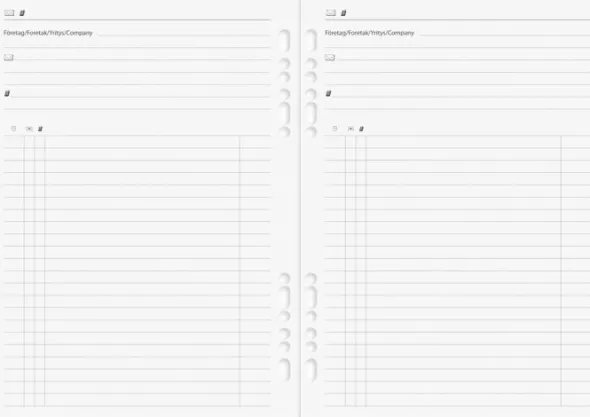 Business Systemkalender svart skinn 2027