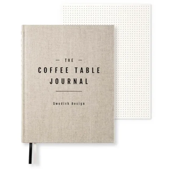 Coffe Table Journal Clean Rough Linen