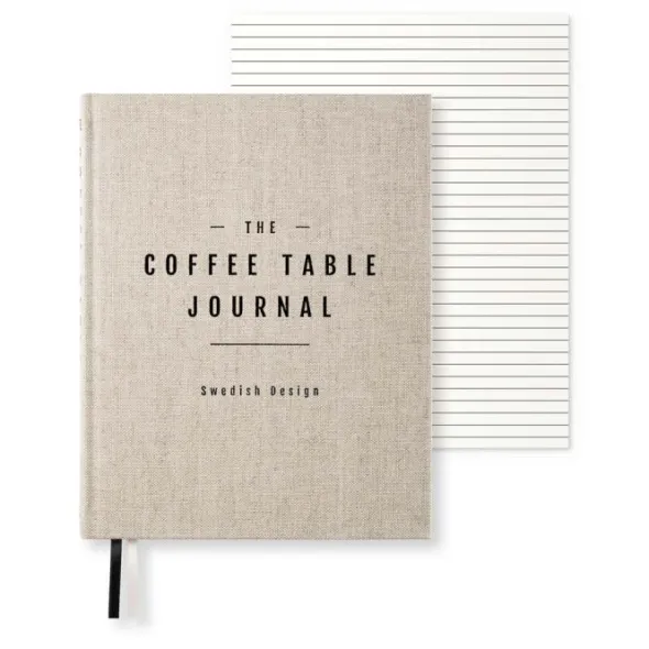 Coffe Table Journal Clean Rough Linen