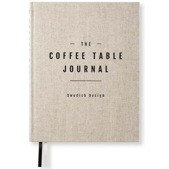 Coffe Table Journal Clean Rough Linen