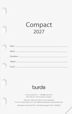Compact kalendersats 2027