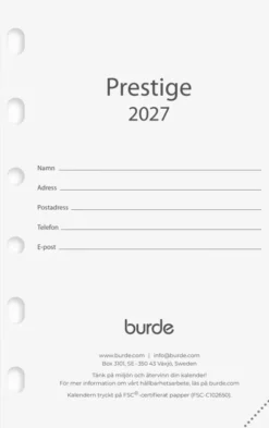 Compact kalendersats Prestige 2027