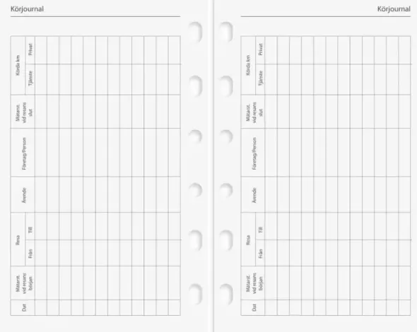 Compact Systemkalender svart konstläder 2027
