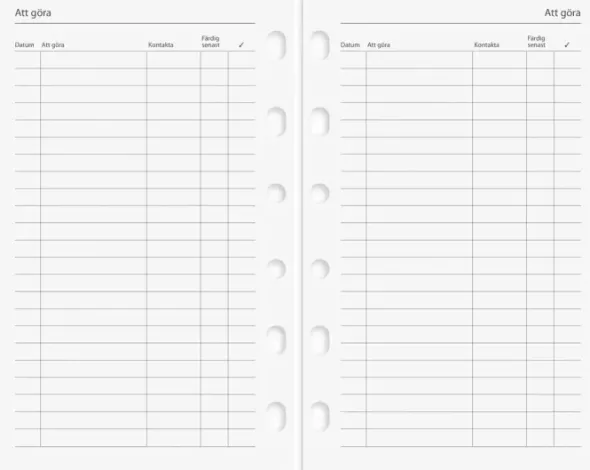 Compact Systemkalender svart konstläder 2027