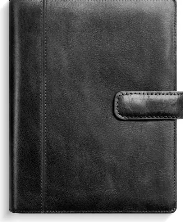 Compact Systemkalender svart skinn 2027