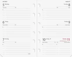 Compact Systemkalender svart skinn 2027