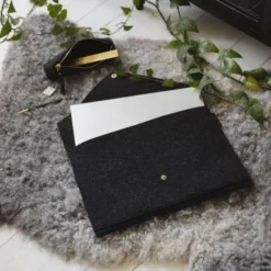 Document Folder/Laptop Case Transparent Black Transparent Black
