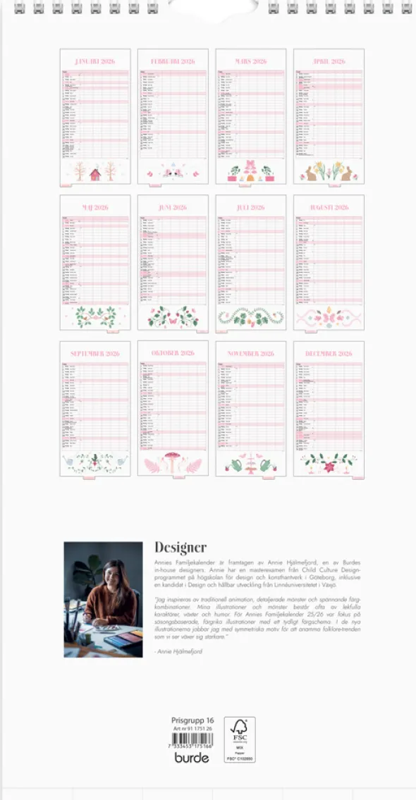 Familjekalender Annies 2026