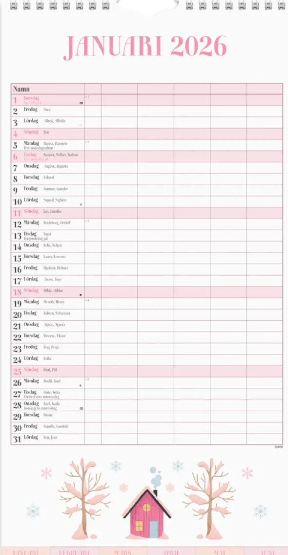 Familjekalender Annies 2026