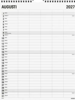 Familjekalender Black and White 2027