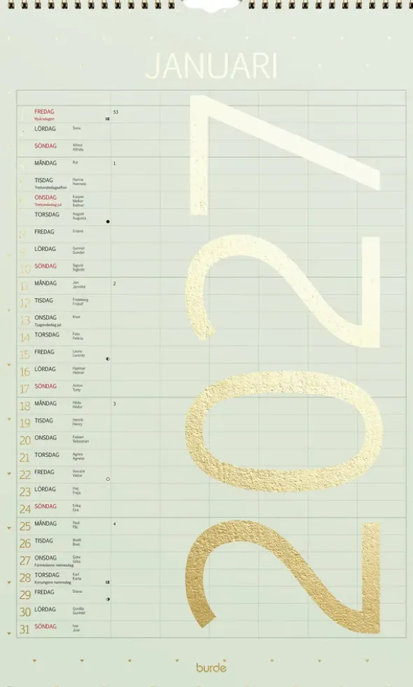 Familjekalender 2027 Color