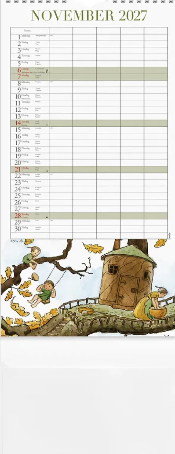 Familjekalender Elsa Beskow 2027