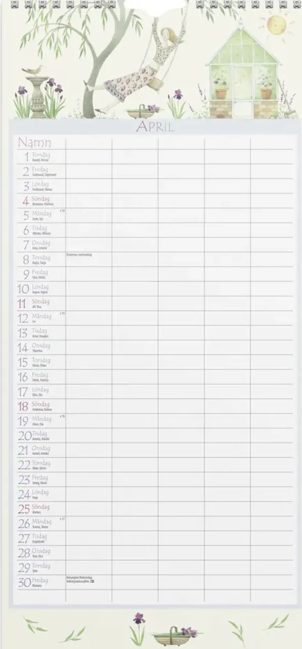 Familjekalender Magic Garden 2027
