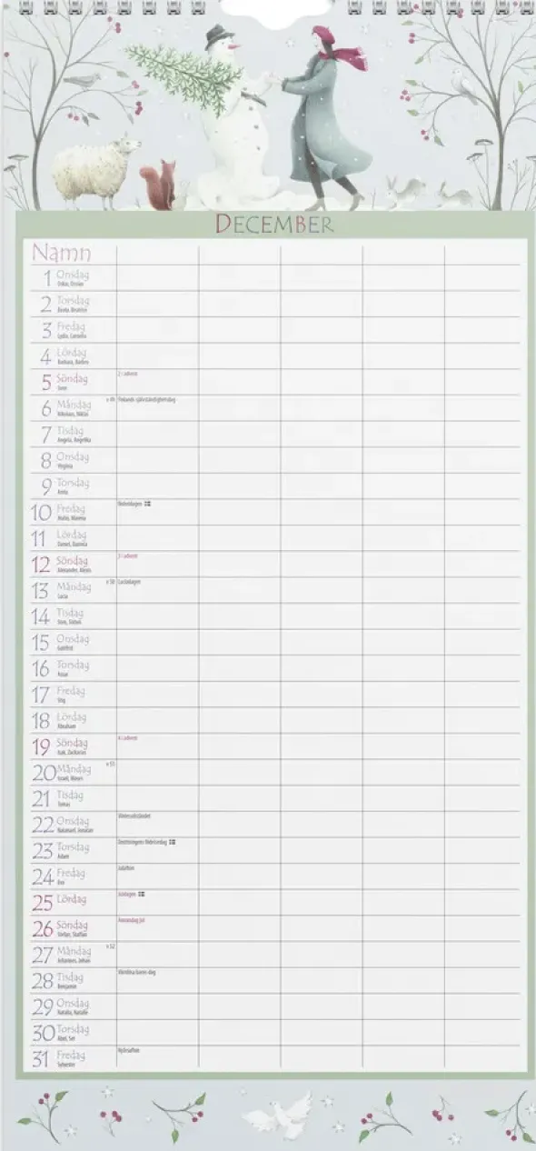 Familjekalender Magic Garden 2027
