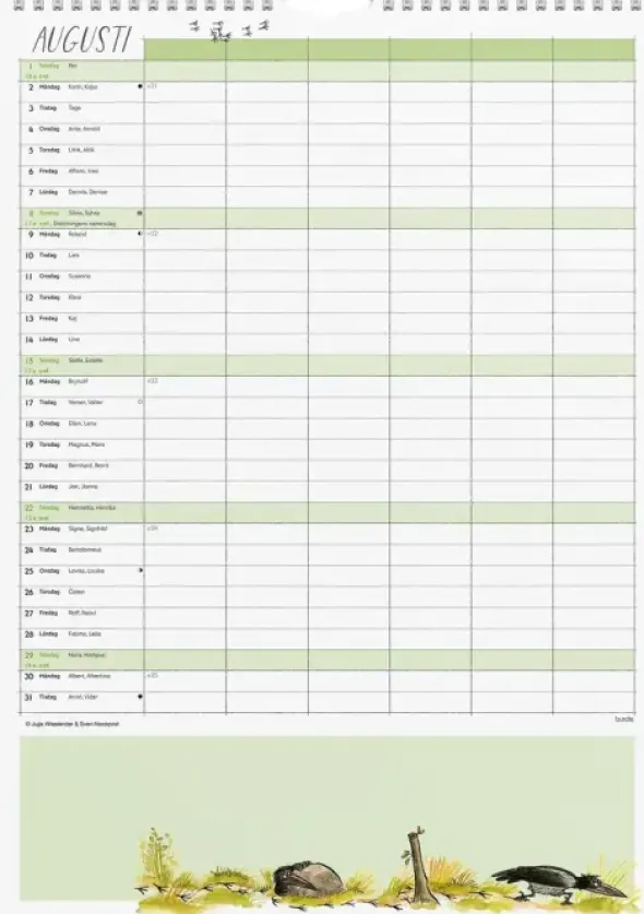 Familjekalender Mamma Mu 2027