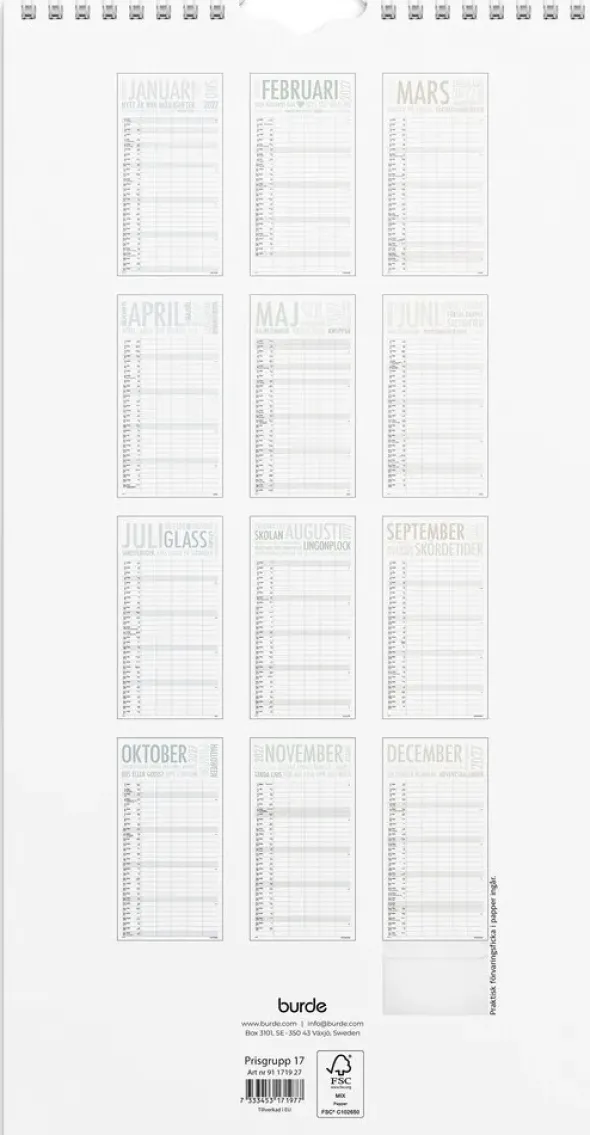 Familjekalender TrendArt 2027