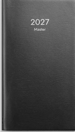 Fickkalender Master svart plast 2027