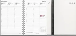 Fickkalender Prestige de Luxe svart skinn 2027