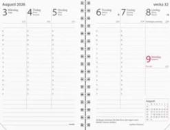 Fickkalender Prestige svart plast 2026