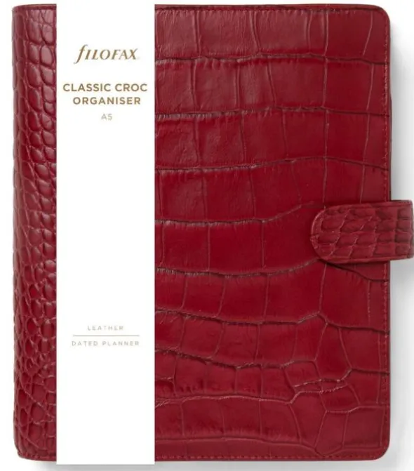 Filofax Classic Croc A5 Cherry
