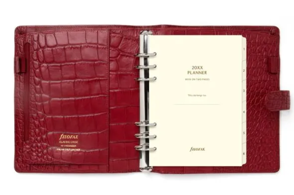 Filofax Classic Croc A5 Cherry