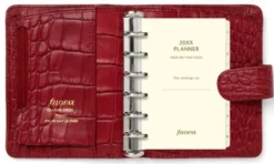 Filofax Classic Croc Pocket Cherry