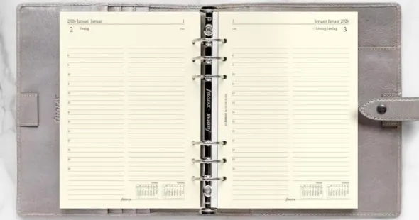 Filofax Dagbok A5 D/S 2026 (14,8x21cm)