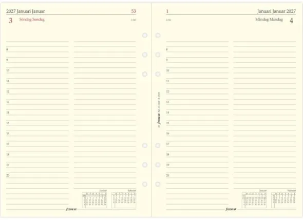 Filofax Dagbok A5 D/S 2027 (14,8x21cm)