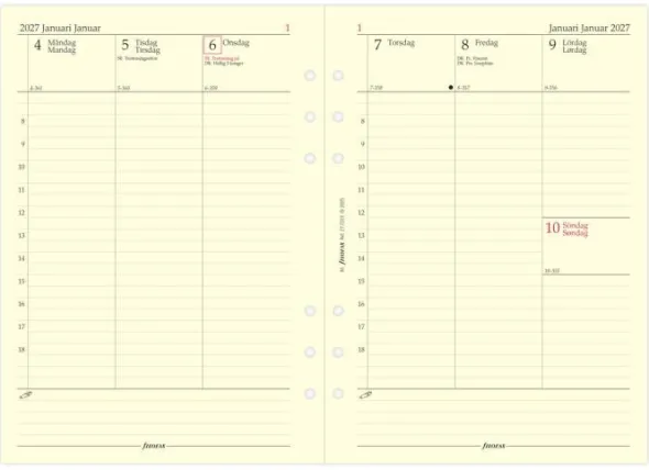 Filofax Dagbok A5 Vertikal 2027 (14,8x21cm)