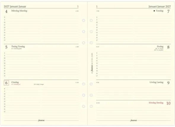 Filofax Dagbok A5 2027 v/u ( 14,8 x 21cm)