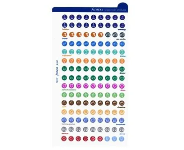 Filofax Personal/A5 stickers symboler