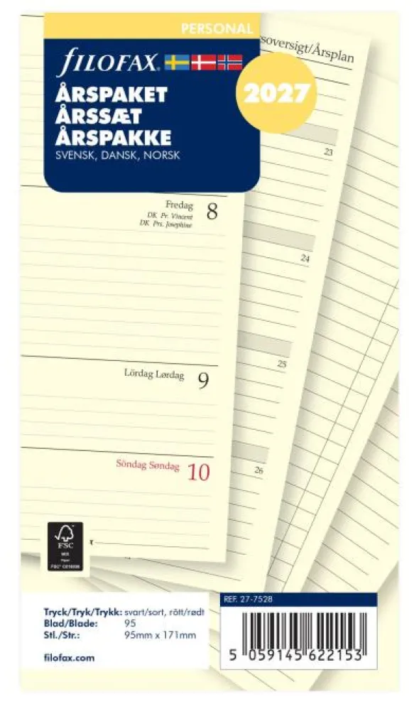 Filofax Årspaket Personal 2027 (9,5x17,1cm)