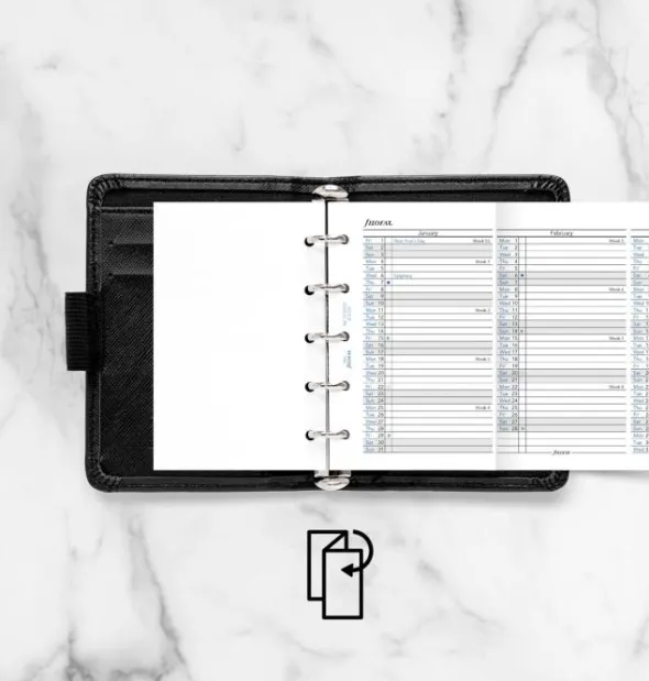 Filofax Årsplan Mini 2027 (6,7x10,5cm)