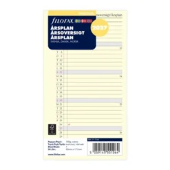 Filofax Årsplan Personal 2027 (9,5x17,1cm)