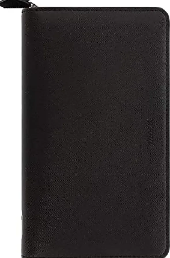 Filofax Saffiano Personal Compact Zip Black