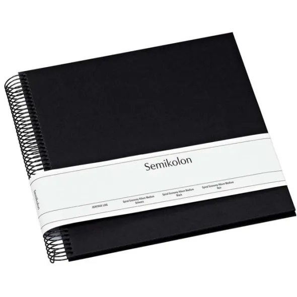 Fotoalbum Semikolon Spiral Medium Black