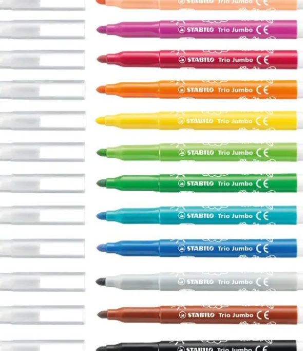 Färgpenna Stabilo Trio Jumbo 12-pack